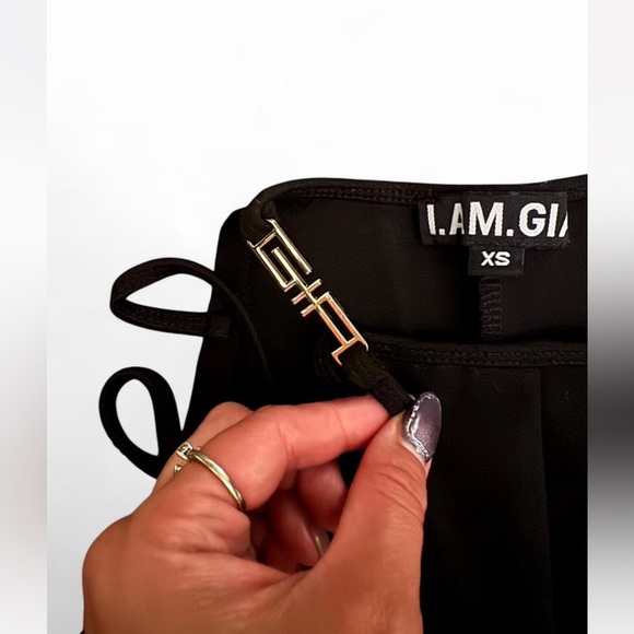 I.AM.GIA Black Strappy Cutout Pants size XS - Picture 6 of 6